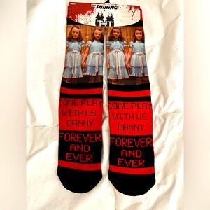 The Shining Themed Red and Black Socks